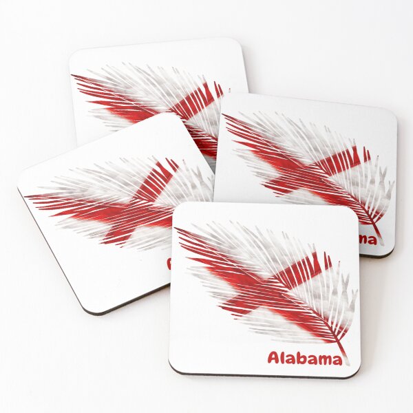 Item preview, Abstract Alabama Flag – Feather Shape Design designed and sold by ArteJorge48.