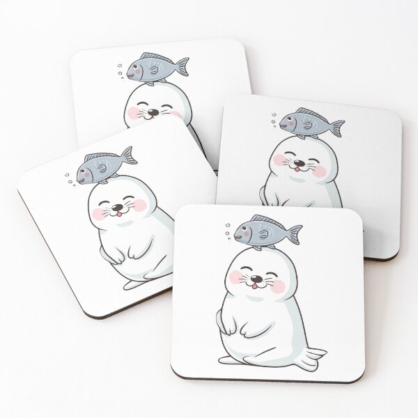 Item preview, Cute Seal and Fish designed and sold by NicolasGlowArt.