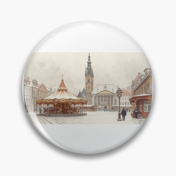 Item preview, Winter carousel in Dresden with snow designed and sold by StormArte.