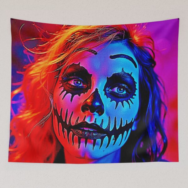 Item preview, Vibrant Halloween Makeup Art designed and sold by Health And Fitness Posts e-Store.