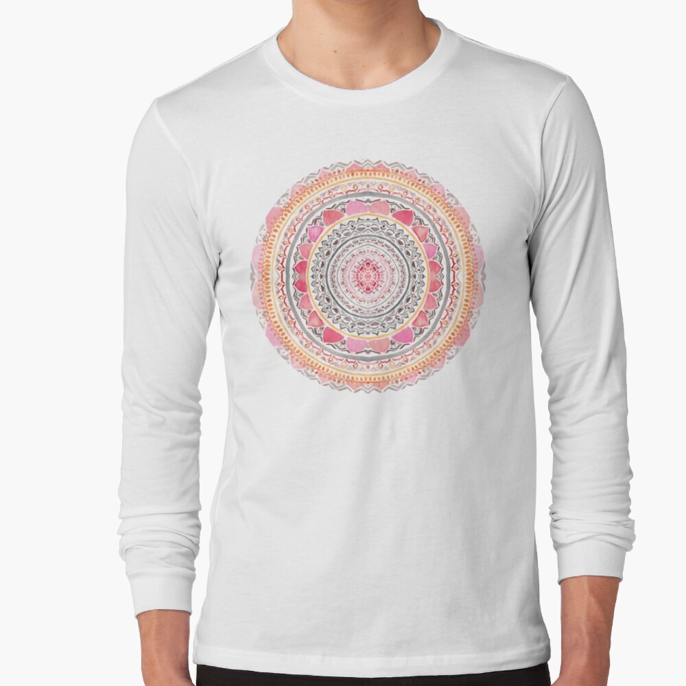 Pastel Bohemian Mandala Long Sleeve T-Shirt