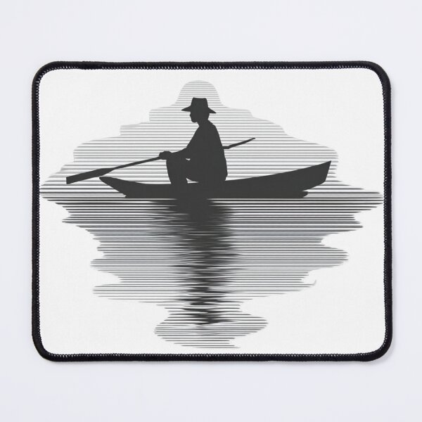 Item preview, Fisherman with Boat | Sticker designed and sold by NicolasGlowArt.