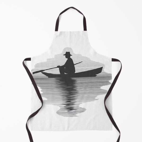 Item preview, Fisherman with Boat | Sticker designed and sold by NicolasGlowArt.