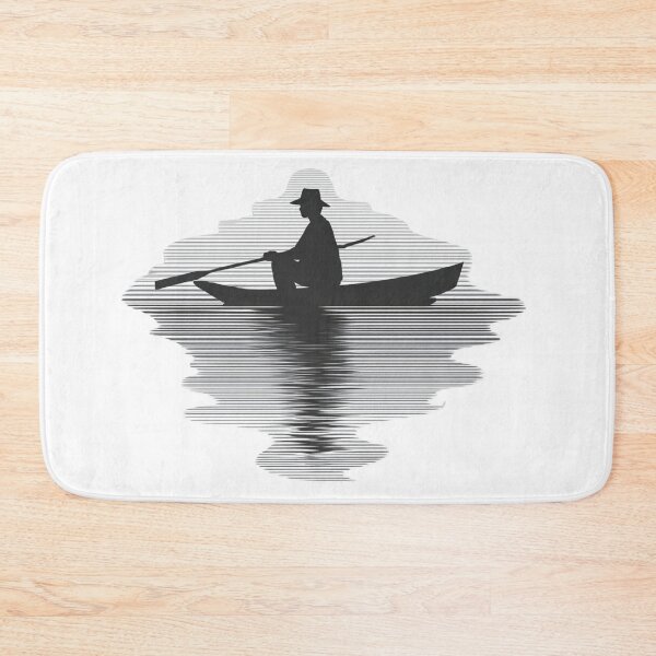 Item preview, Fisherman with Boat | Sticker designed and sold by NicolasGlowArt.