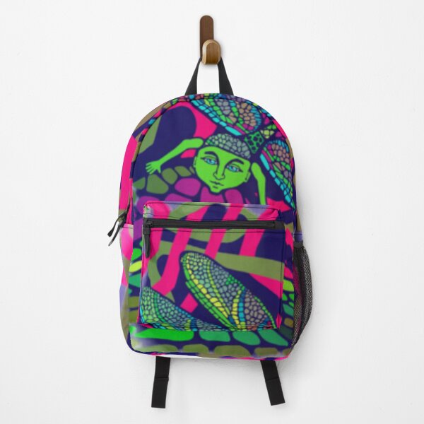 Item preview, Psychedelic Dragonfly with Surreal Face Wings designed and sold by dianadouri.
