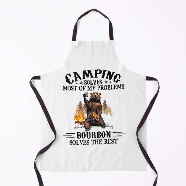 Item preview, Camping Solves Most Of My Problems Bourbon Funny Bear Drink designed and sold by ufcesqnk10.