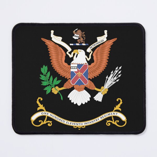 Item preview, Army - Regimental Colors - 111th Infantry Regiment  - NULLA VESTIGIA RETRORAUM X 300 designed and sold by Military Insignia Products.
