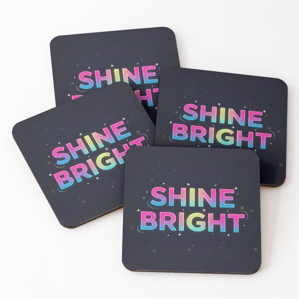 Item preview, Shine Bright – Neon Glow Motivational Quote Design designed and sold by Happyfreedom.