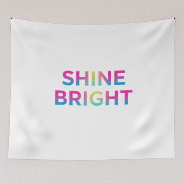 Item preview, Shine Bright – Neon Glow Motivational Quote Design designed and sold by Happyfreedom.