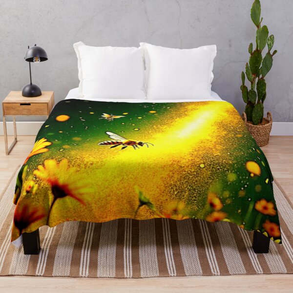 Item preview, Bees' Golden Pollen Burst Joy Design designed and sold by Health And Fitness Posts e-Store.