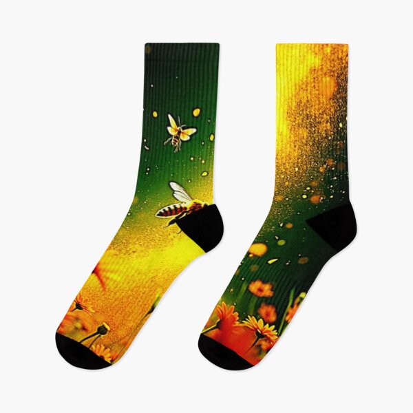 Item preview, Bees' Golden Pollen Burst Joy Design designed and sold by Health And Fitness Posts e-Store.