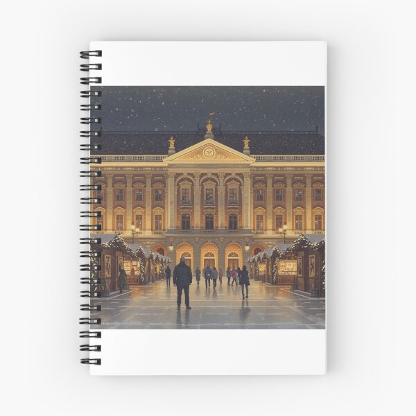 Item preview, Christmas market in Budapest at night designed and sold by StormArte.