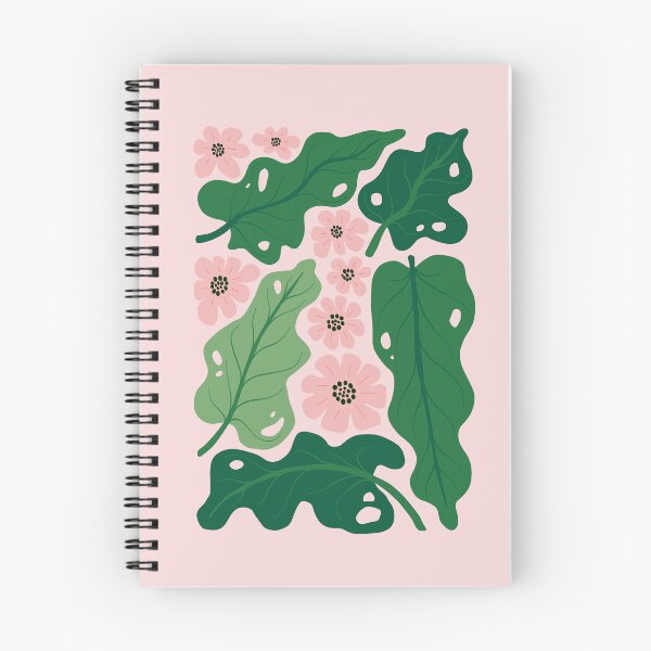 Item preview, Botanical Sticker Pack – Stylized Pink Flowers & Green Leaves on Transparent Background designed and sold by NicolaZhukov.