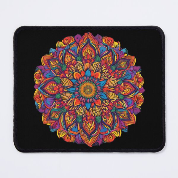 Item preview, Title: Fiery Mandala: Kaleidoscope of Euphoric Colors designed and sold by Dominik1994.