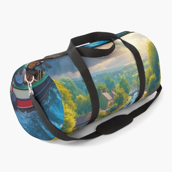 Item preview, Colorful Canal Boat in English Countryside designed and sold by arven-studio.