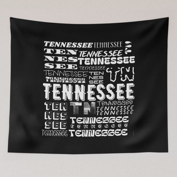 Item preview, Black and white Tennessee print  designed and sold by Ranydrawings.