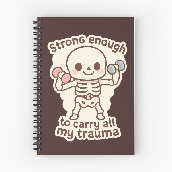 Item preview, Kawaii Skeleton Gym Sticker | Funny Halloween Workout Trauma Chibi Bones designed and sold by dailyprintables.