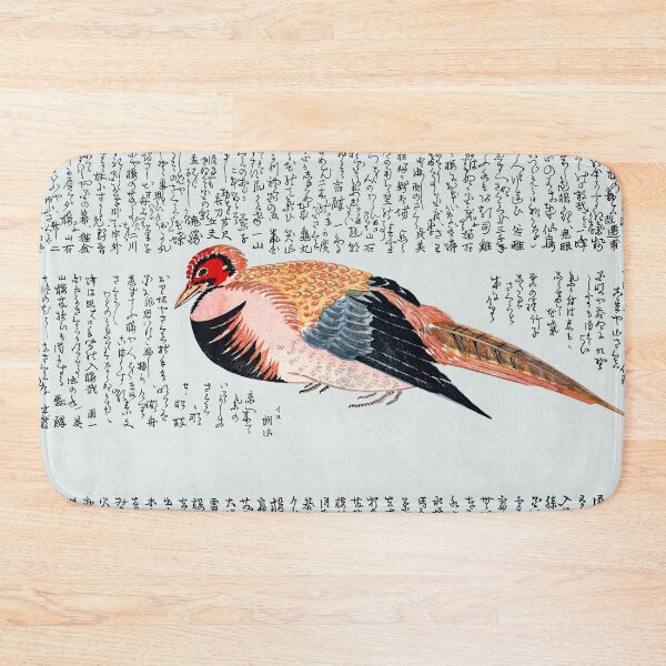 Item preview, 19th Century Japanese School Ukioy-e Pheasant and Manuscript designed and sold by Pixelchicken.