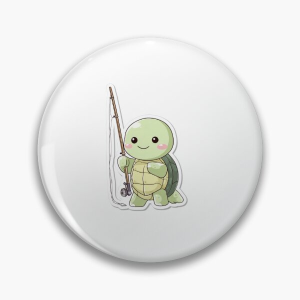 Item preview, Turtle and Fishing Rod designed and sold by NicolasGlowArt.