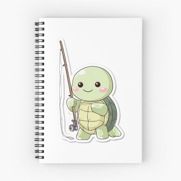 Item preview, Turtle and Fishing Rod designed and sold by NicolasGlowArt.