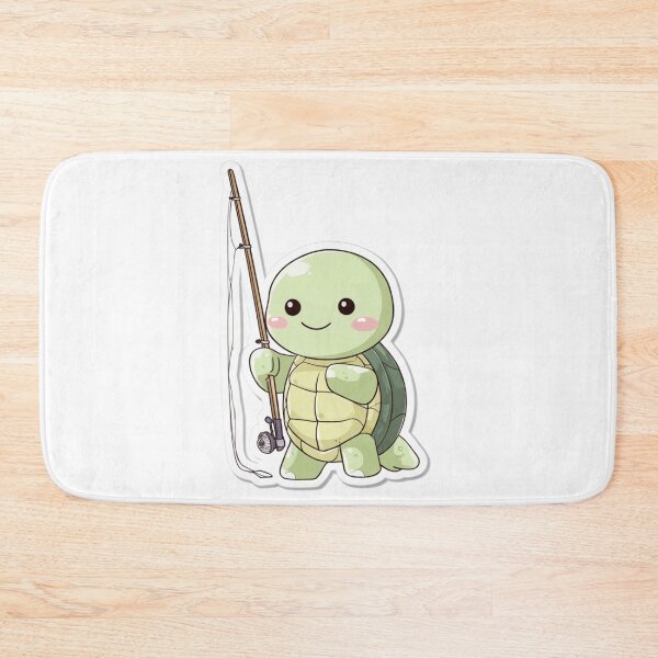 Item preview, Turtle and Fishing Rod designed and sold by NicolasGlowArt.