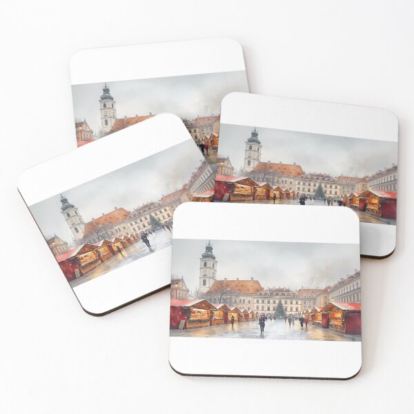 Item preview, Christmas market in Bratislava with snow designed and sold by StormArte.