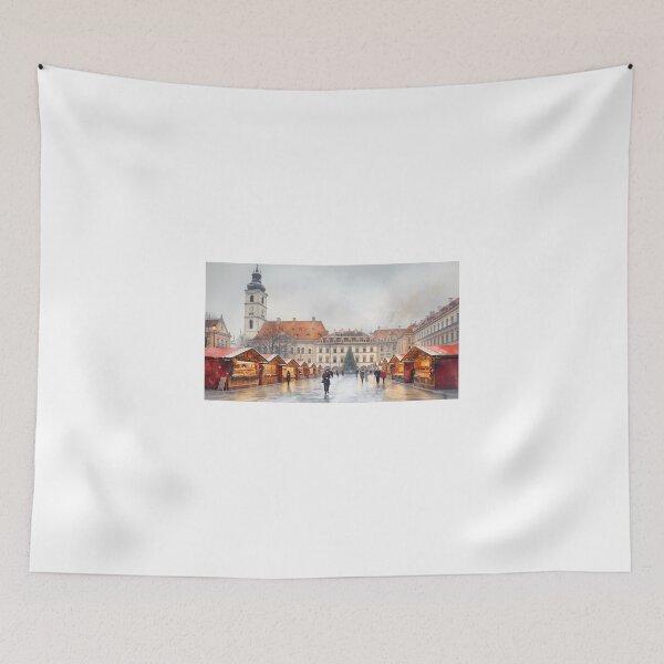 Item preview, Christmas market in Bratislava with snow designed and sold by StormArte.