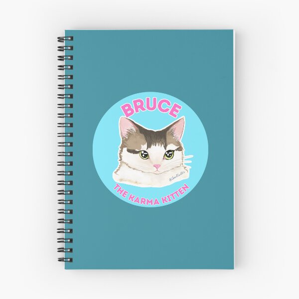 Item preview, Bruce The Karma Kitten blue circle designed and sold by ILoveBlackCats7.