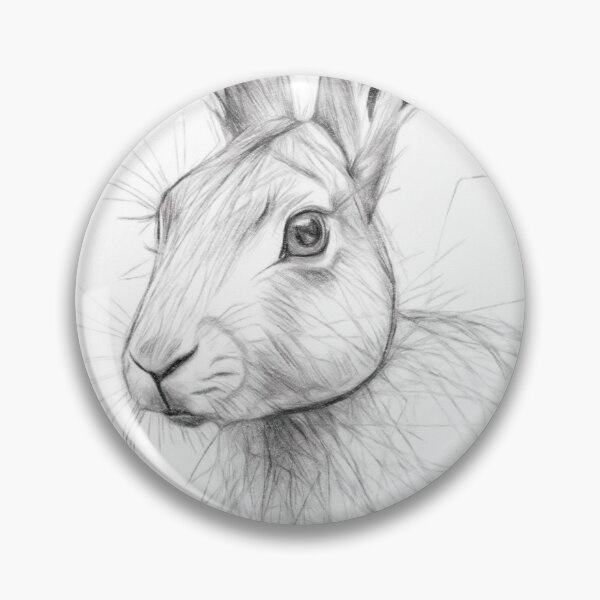 Artikelvorschau, Wildhasenzeichnung entworfen und verkauft von Leon Woods Pencil Art.
