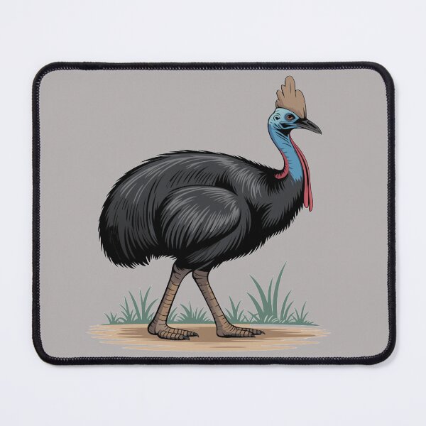 Item preview, Cassowary Bird Illustration – Exotic Flightless Bird Vector Art designed and sold by Royalsticker.
