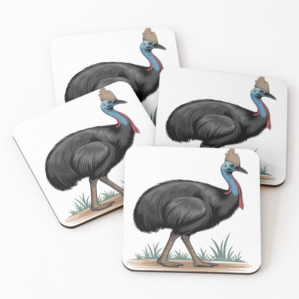 Item preview, Cassowary Bird Illustration – Exotic Flightless Bird Vector Art designed and sold by Royalsticker.