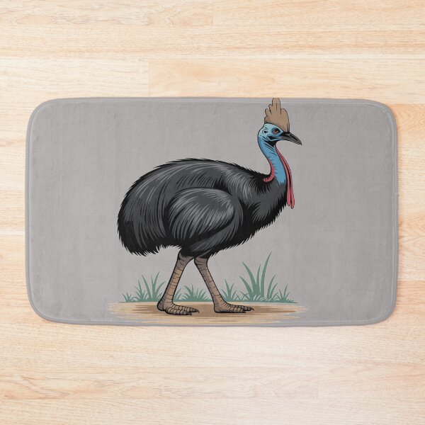 Item preview, Cassowary Bird Illustration – Exotic Flightless Bird Vector Art designed and sold by Royalsticker.