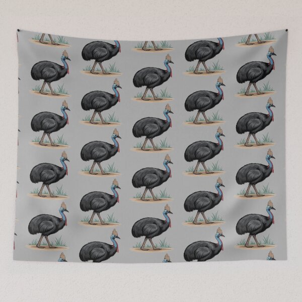 Item preview, Cassowary Bird Illustration – Exotic Flightless Bird Vector Art designed and sold by Royalsticker.