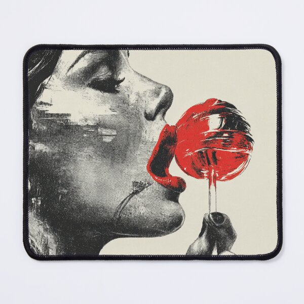 Item preview, Lollipop Lips Vintage Pop Art | Red Lipstick Halftone Pin-Up Style designed and sold by CrunchyGoats.