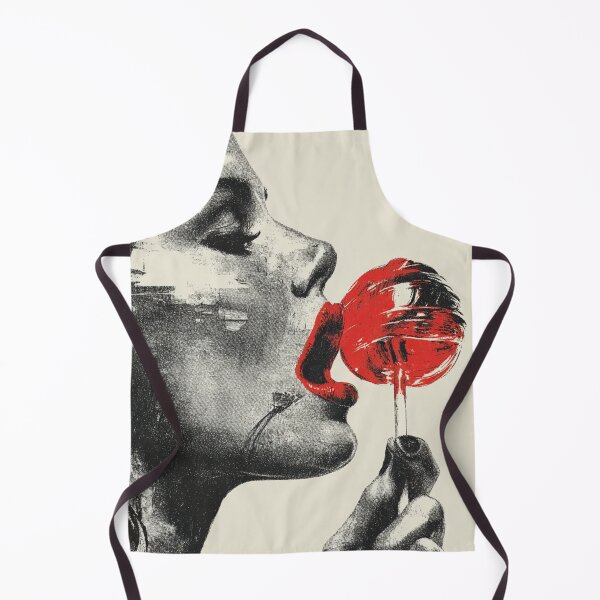 Item preview, Lollipop Lips Vintage Pop Art | Red Lipstick Halftone Pin-Up Style designed and sold by CrunchyGoats.