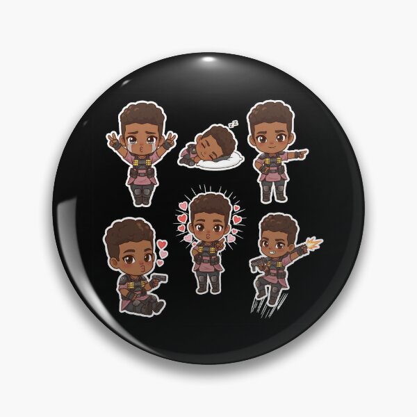 Item preview, Apex Legends Bangalore Chibi Sticker Set - Cute Emotes designed and sold by ptMaker.