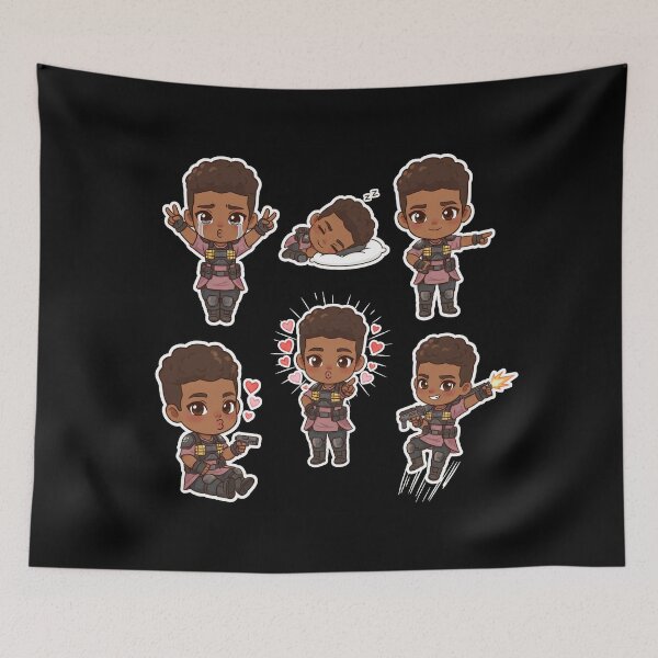 Item preview, Apex Legends Bangalore Chibi Sticker Set - Cute Emotes designed and sold by ptMaker.