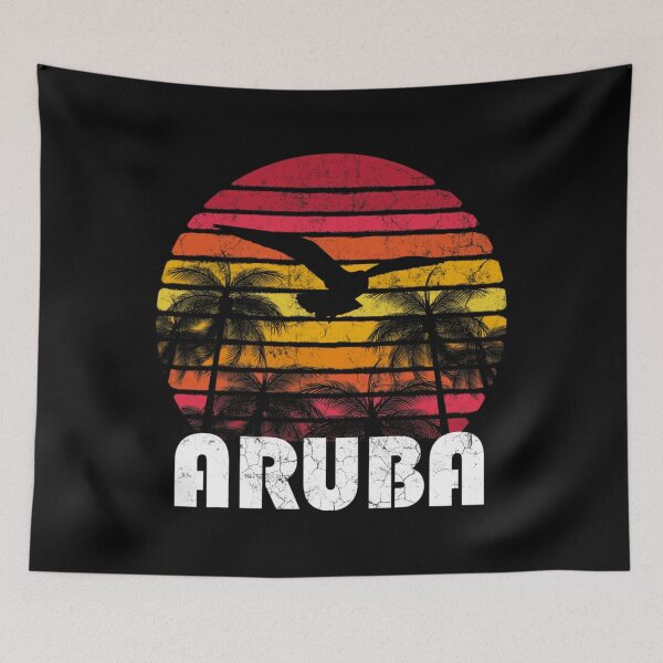 Item preview, Aruba 	 Beach Vintage Retro Sunset Home Pride 	 	 		 designed and sold by roinerwamouk.