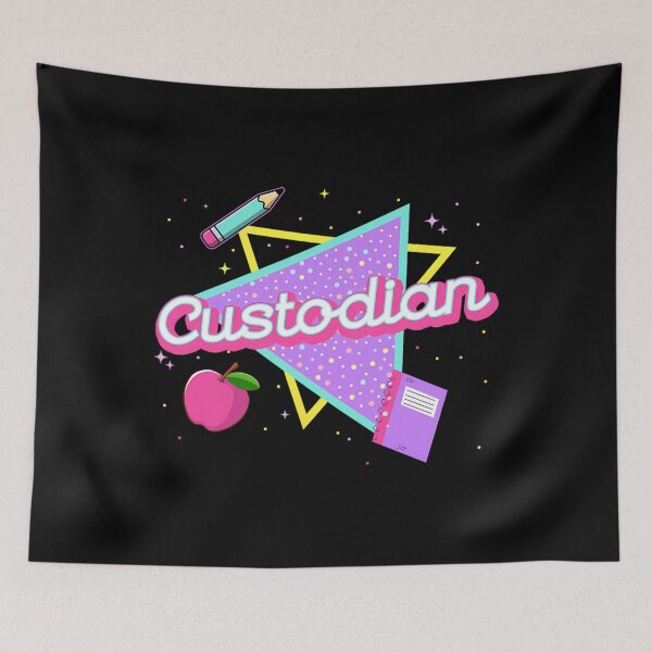 Item preview, Cute Custodian 	 Retro 80's 90's Style Custodian 	 	1	 designed and sold by kriwolnkweguq.