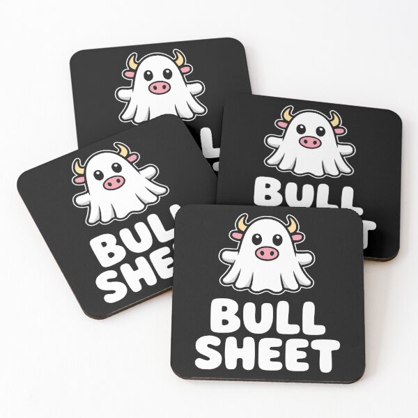 Item preview, Bull Sheet! Cute Bull Ghost Pun designed and sold by PMCreative.