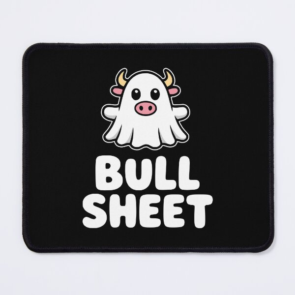 Item preview, Bull Sheet! Cute Bull Ghost Pun designed and sold by PMCreative.