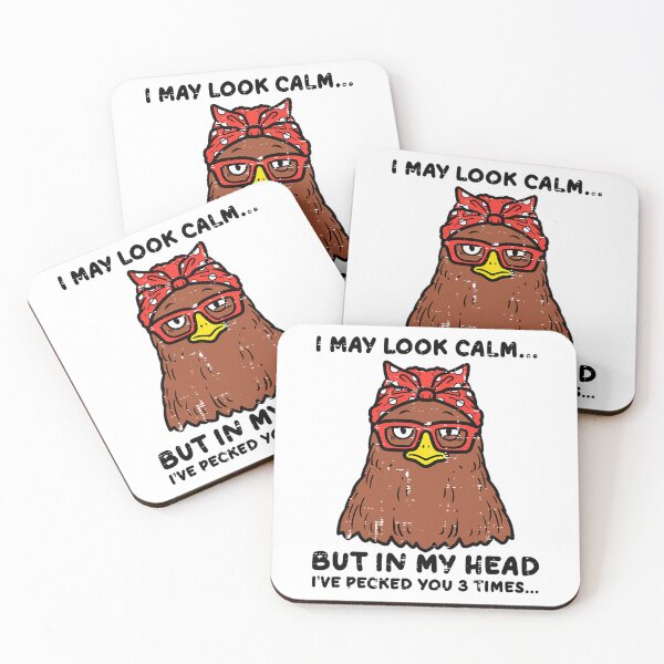 Item preview, Chicken Looked Calm Pecked 3 Times Funny Mom 	 	 		 designed and sold by ufcesqnk10.