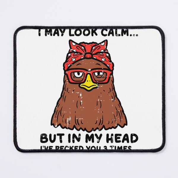 Item preview, Chicken Looked Calm Pecked 3 Times Funny Mom designed and sold by ufcesqnk10.