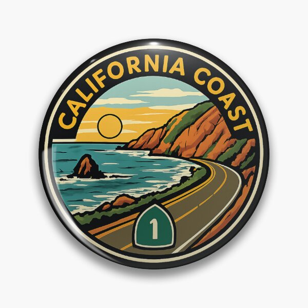 Item preview, California Coast Scenic Highway 1 Emblem designed and sold by BeeClassyDesign.