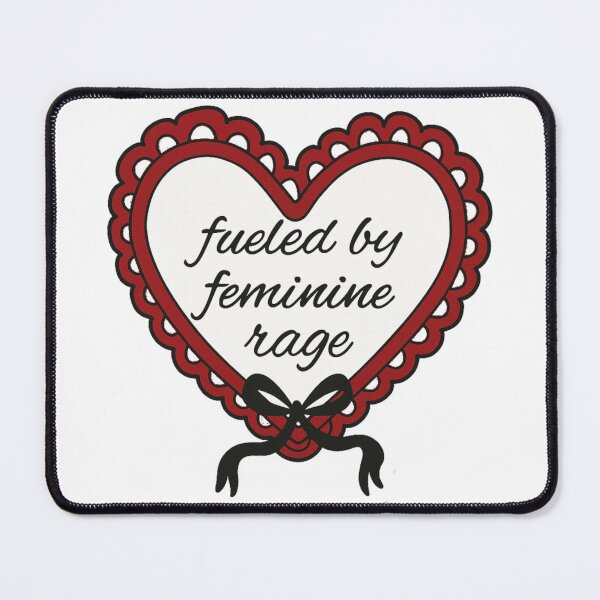 Item preview, Fueled by Feminine Rage Heart Sticker – Cute Feminist Aesthetic Design designed and sold by InkRiotCo.
