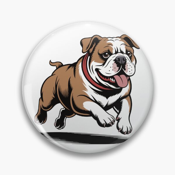 Item preview, Playful Bulldog Illustration – Cartoon Style Running Dog Vector designed and sold by Royalsticker.