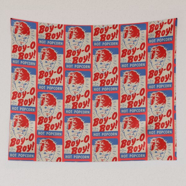 Item preview, Boy-O-Boy Vintage Popcorn Wrapper – Retro Nostalgia Design designed and sold by PIXEL POP DESIGNS - Beyond the Norm!.