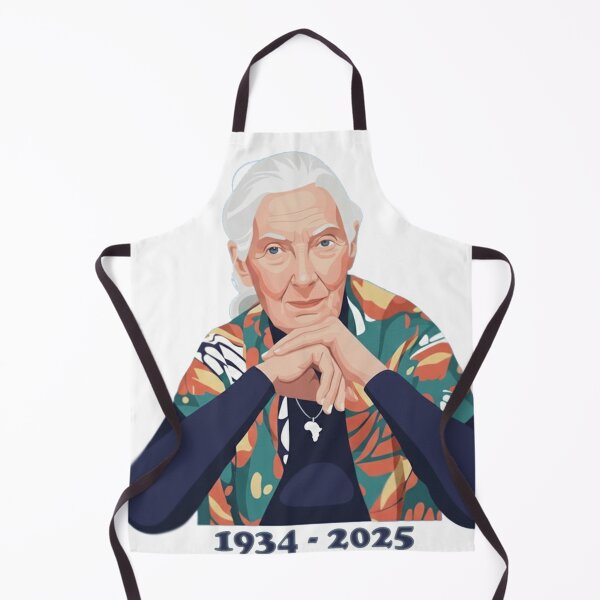 Item preview, Jane Goodall Tribute Primatologist Portrait | Women In Science Conservation Art designed and sold by Essémké.