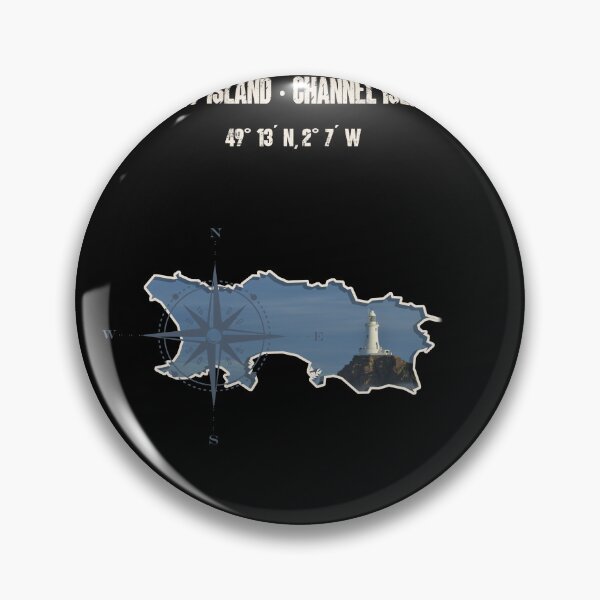 Item preview, Jersey Island Map Lighthouse Coordinate designed and sold by sbachstroem.