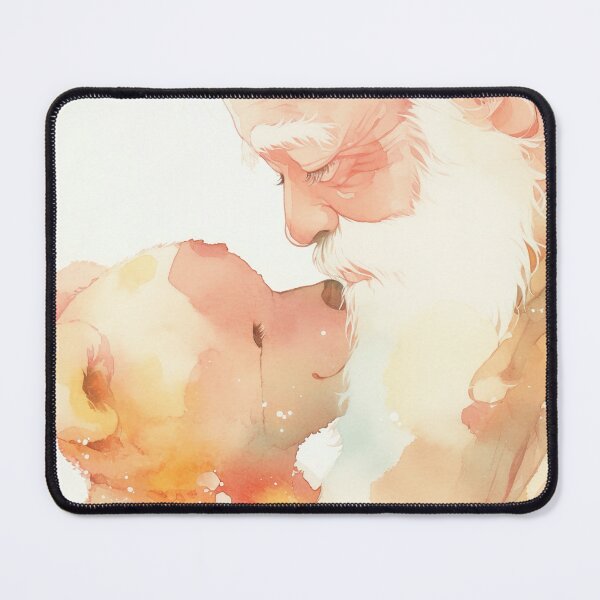 Item preview, Timeless Comfort: Elderly Man and Teddy Bear in Watercolor designed and sold by SweetSprash.